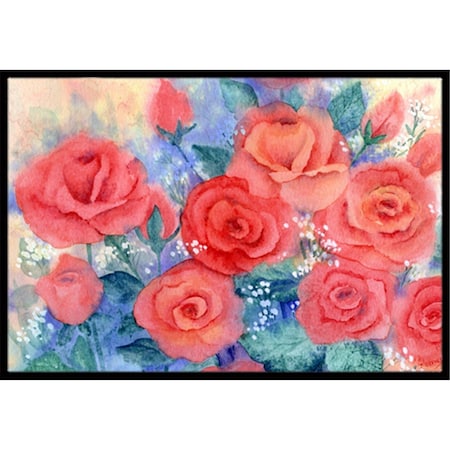 Carolines Treasures Roses Indoor or Outdoor Mat- 24 x 36 IBD0251JMAT